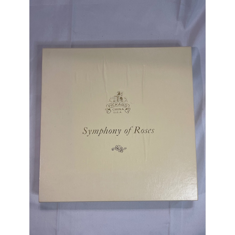 Pickard  Symphony of Roses Collector Plate Irene Spencer Gold Rim Boxed Signed